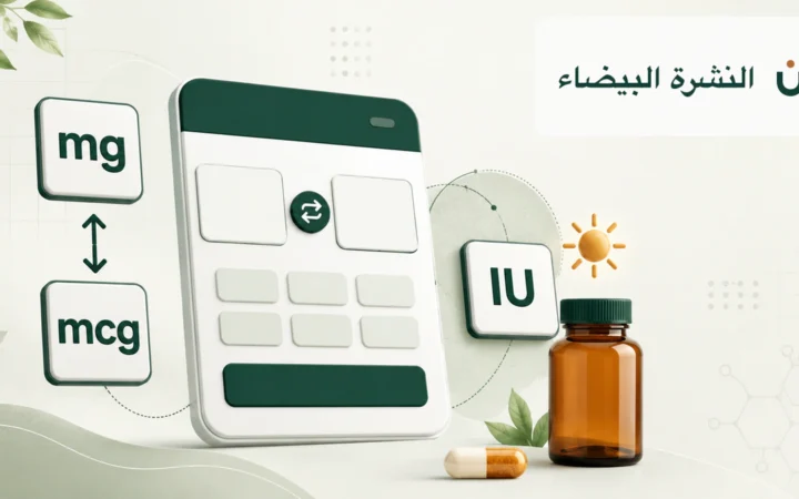 الفرق بين mg وmcg و IU مع حاسبة تحويل وحدات الفيتامينات