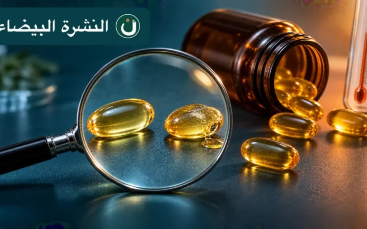 كيف أعرف أن أوميغا 3 فسد؟ مقارنة بين كبسولة سليمة وأخرى متسربة بسبب الحرارة