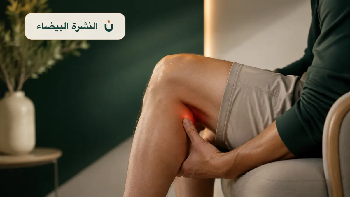 علاج ألم خلف الركبة عند ثنيها – شخص يمسك موضع الألم خلف الركبة